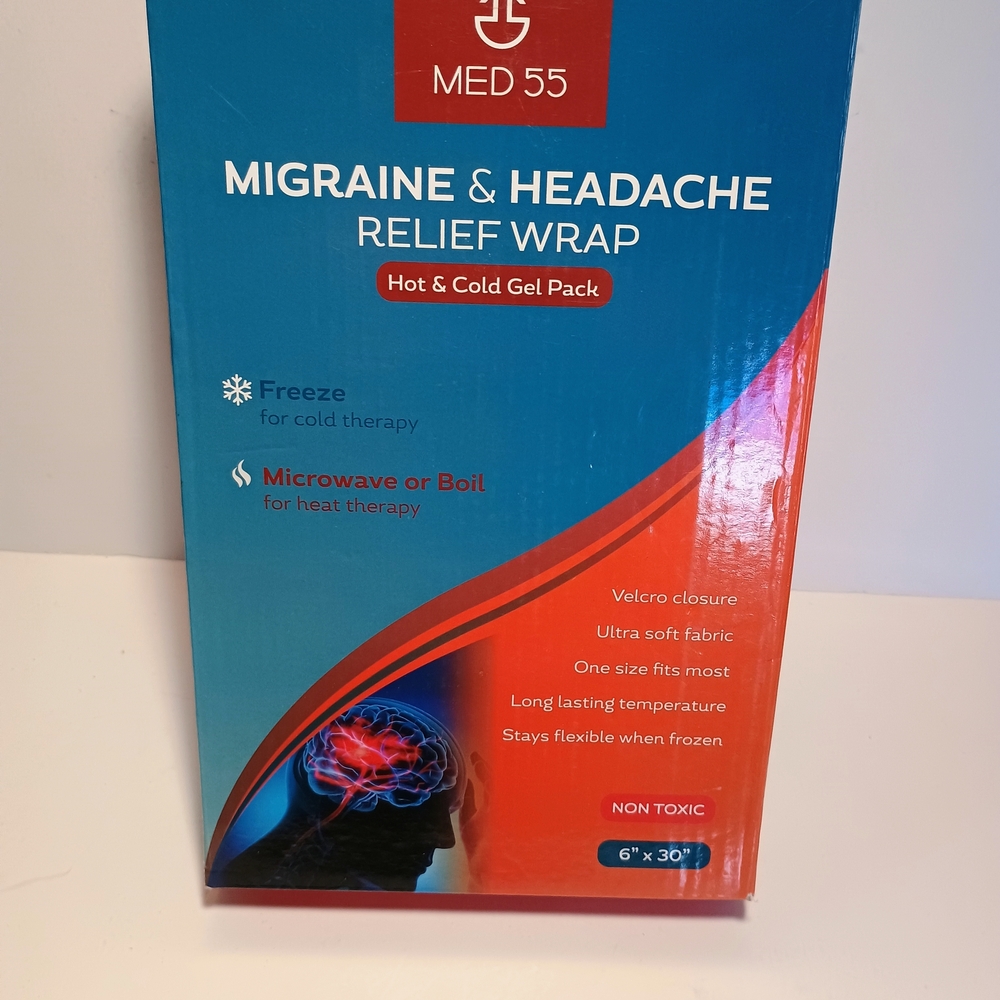 Migraine & Headache Relief Wrap - Blue and Red